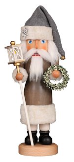 Gray Santa with Wreath<br>2022 Ulbricht Nutcracker